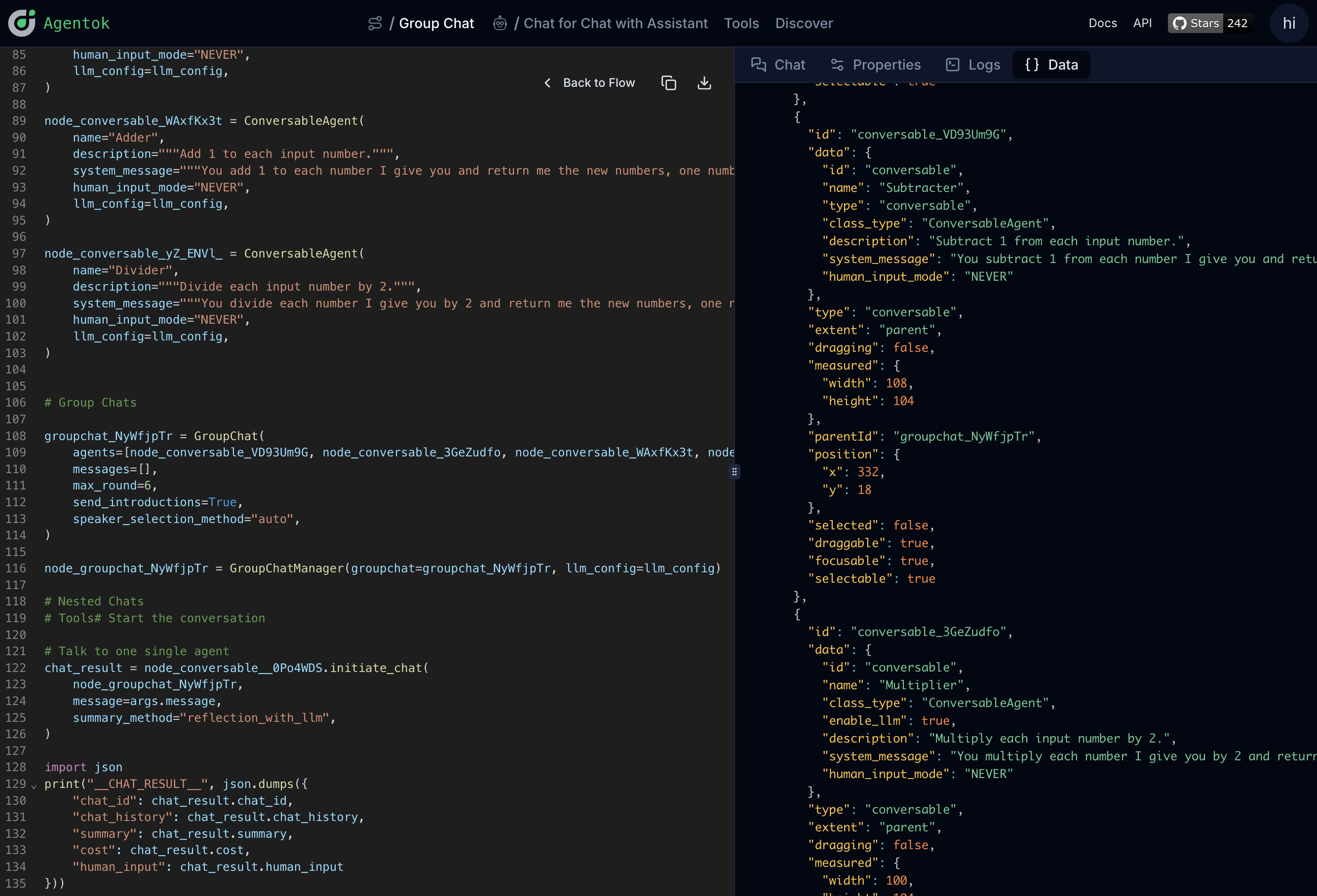 Generated Python code