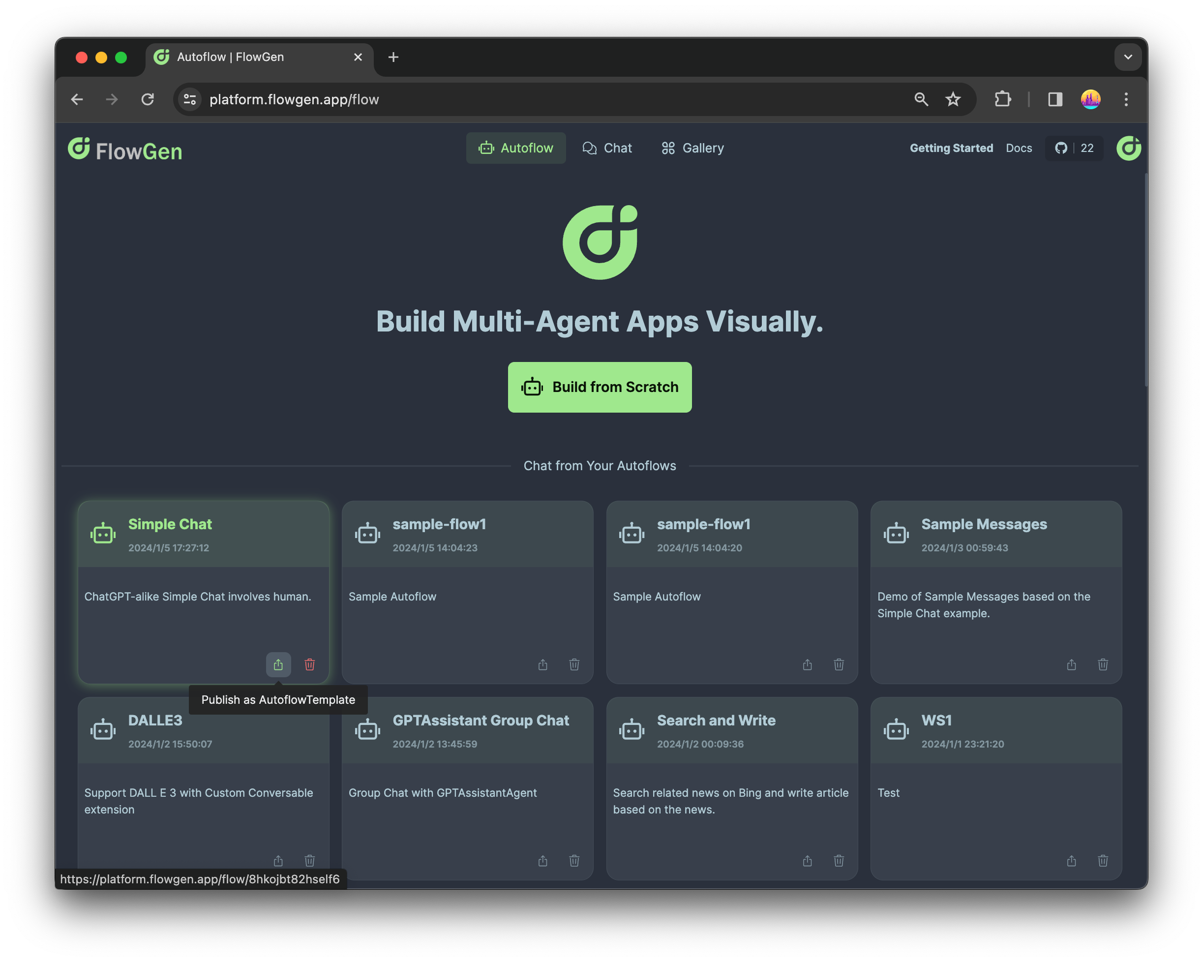 Projects list